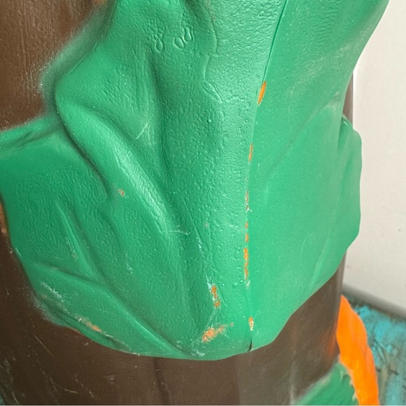 Vintage Halloween Blow Mold Pumpkin Jack o'lantern Tree, Plastic Lawn Yard Decor - Picture 10 of 16